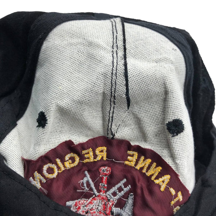 Vintage ATM Leather Cap, One Size Fits All genuine leather black type Vintage Second Hand