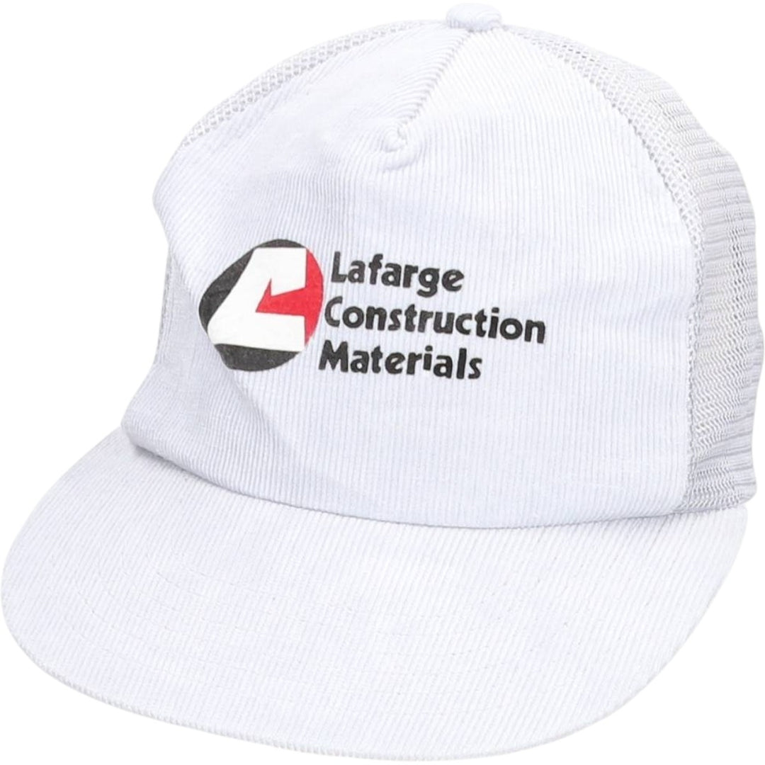 90'S Headline Headwear Trucker Cap, Advertising Corduroy Mesh Cap, One Size Fits Most cotton gray type Vintage Second Hand