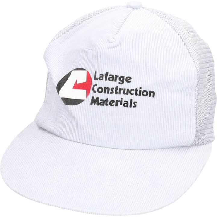 90'S Headline Headwear Trucker Cap, Advertising Corduroy Mesh Cap, One Size Fits Most cotton gray type Vintage Second Hand