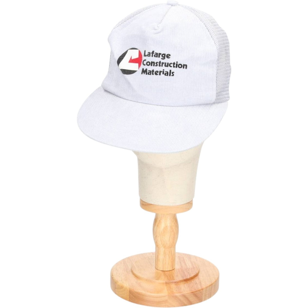 90'S Headline Headwear Trucker Cap, Advertising Corduroy Mesh Cap, One Size Fits Most cotton gray type Vintage Second Hand