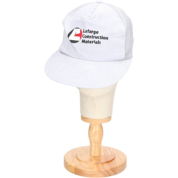 90'S Headline Headwear Trucker Cap, Advertising Corduroy Mesh Cap, One Size Fits Most cotton gray type Vintage Second Hand