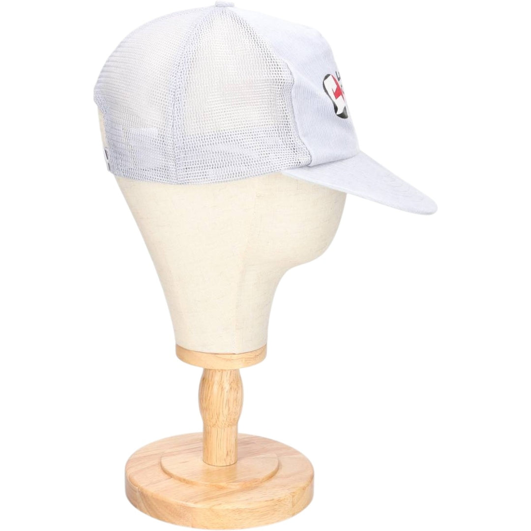 90'S Headline Headwear Trucker Cap, Advertising Corduroy Mesh Cap, One Size Fits Most cotton gray type Vintage Second Hand