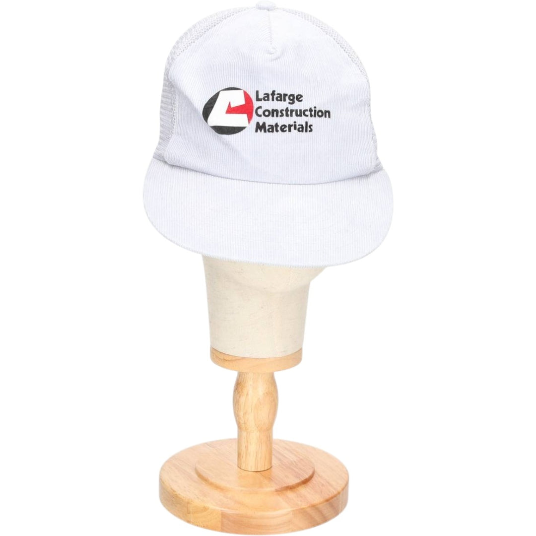 90'S Headline Headwear Trucker Cap, Advertising Corduroy Mesh Cap, One Size Fits Most cotton gray type Vintage Second Hand