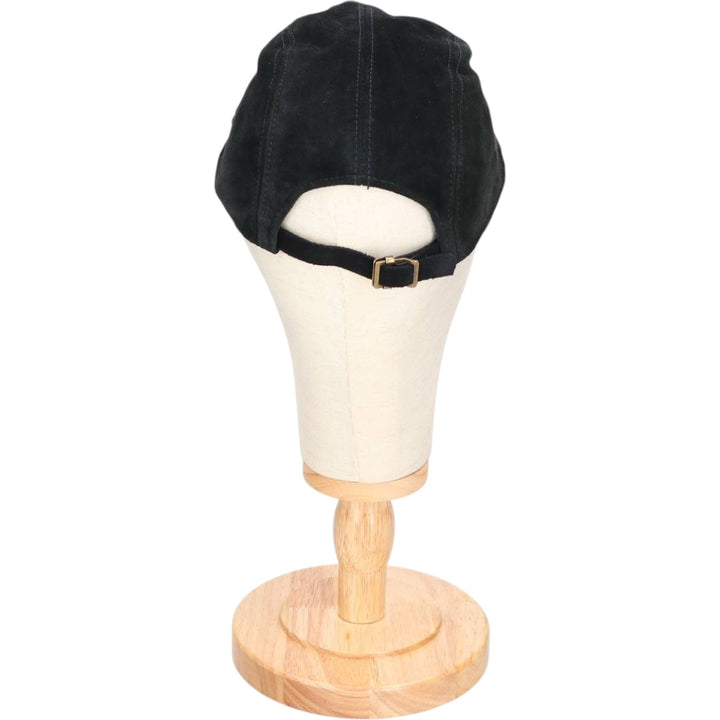 Vintage Harley-Davidson suede leather cap, made in the USA, one size fits all. genuine leather black type Vintage Second Hand