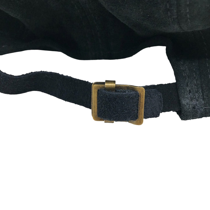 Vintage Harley-Davidson suede leather cap, made in the USA, one size fits all. genuine leather black type Vintage Second Hand