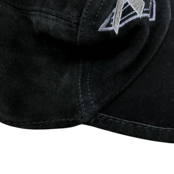 Vintage Harley-Davidson suede leather cap, made in the USA, one size fits all. genuine leather black type Vintage Second Hand