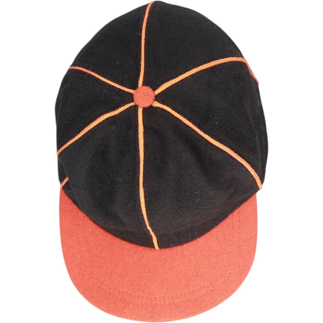 BRONER Two-Tone 6-Panel Cap, Made in USA, One Size Fits Most, Vintage unclear black type Vintage Second Hand