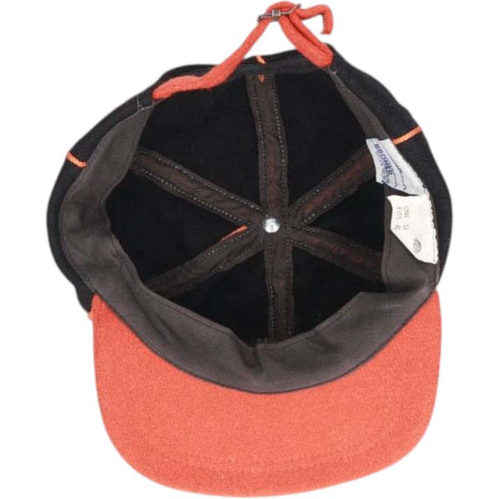 BRONER Two-Tone 6-Panel Cap, Made in USA, One Size Fits Most, Vintage unclear black type Vintage Second Hand