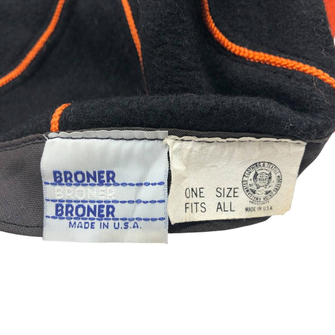 BRONER Two-Tone 6-Panel Cap, Made in USA, One Size Fits Most, Vintage unclear black type Vintage Second Hand