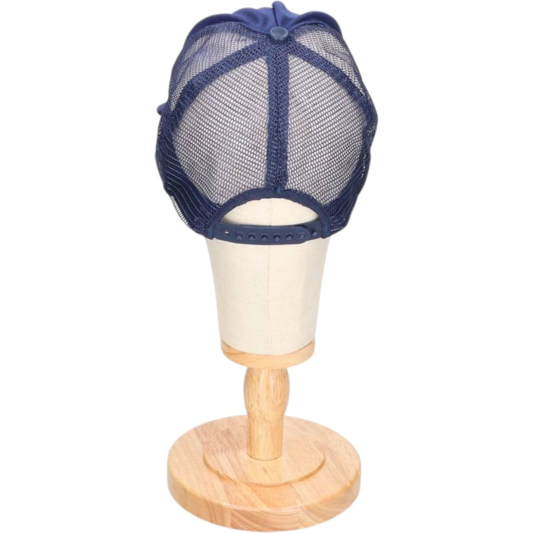 70s-80'S DG SPORTSWEAR HIRAM REEVES PRODUCE Mesh Trucker Cap, Made in USA, One Size Fits Most unclear navy blue type Vintage Second Hand