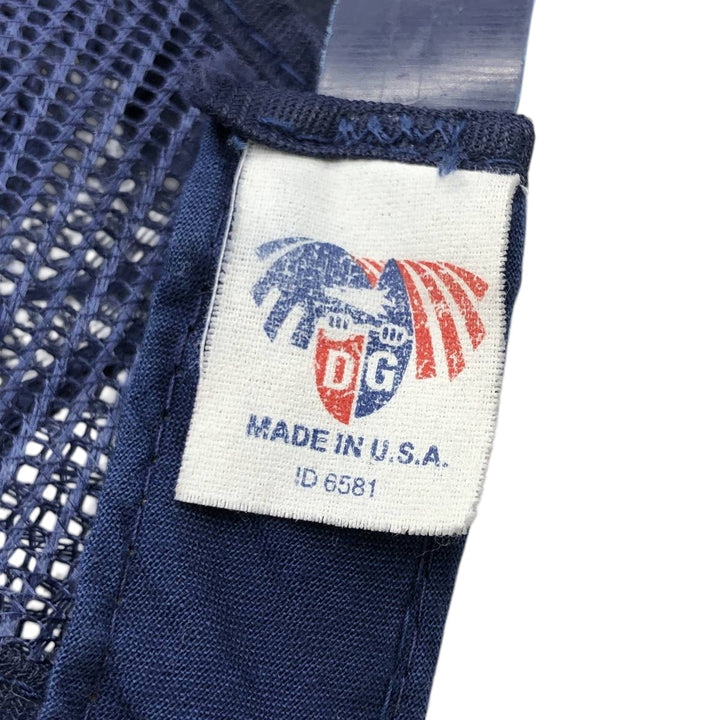 70s-80'S DG SPORTSWEAR HIRAM REEVES PRODUCE Mesh Trucker Cap, Made in USA, One Size Fits Most unclear navy blue type Vintage Second Hand