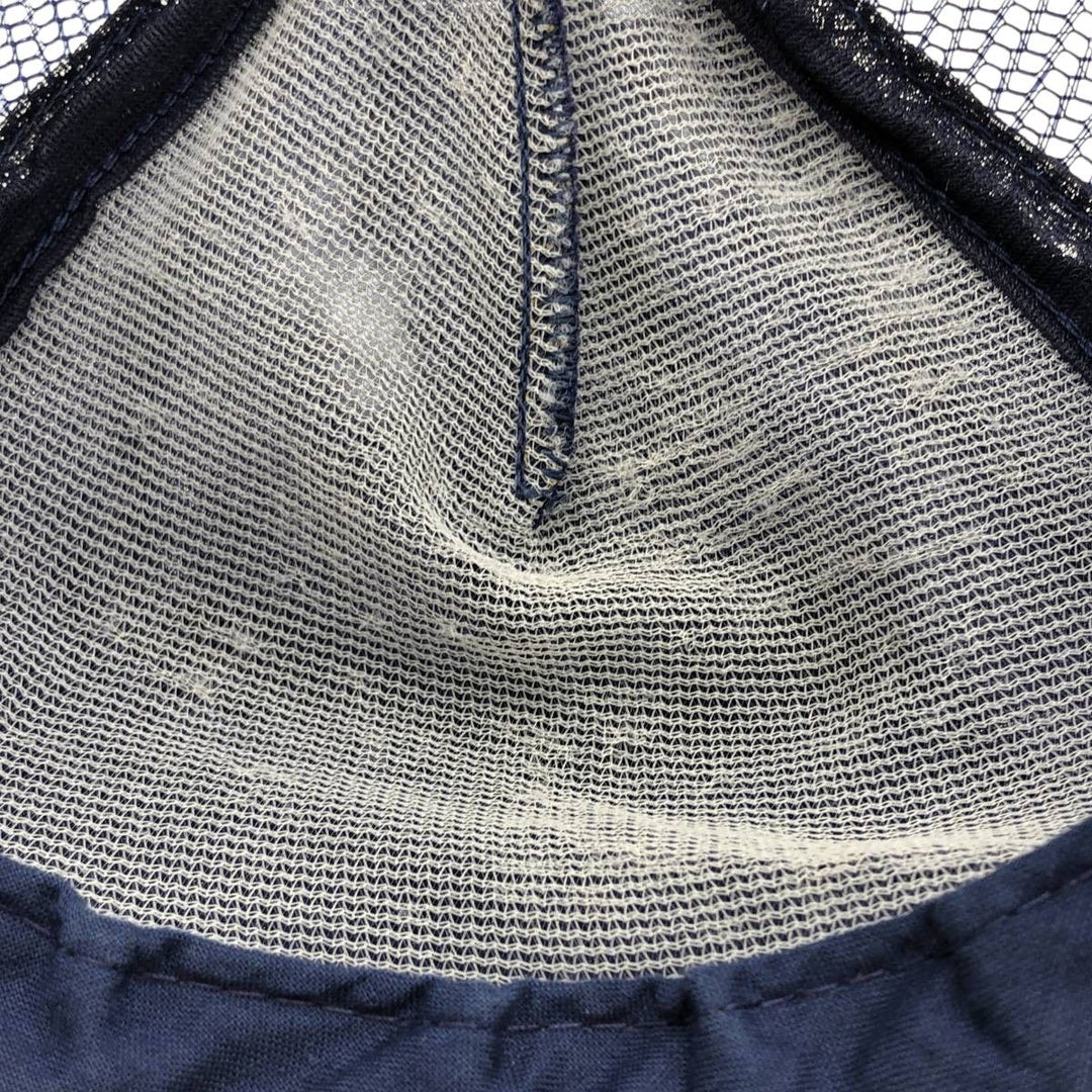70s-80'S DG SPORTSWEAR HIRAM REEVES PRODUCE Mesh Trucker Cap, Made in USA, One Size Fits Most unclear navy blue type Vintage Second Hand