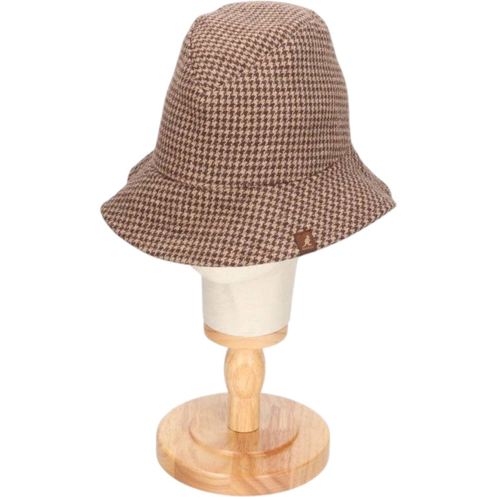 Kangol Heritage Houndstooth Pattern Bucket Hat, One Size Fits Most unclear brown type Vintage Second Hand
