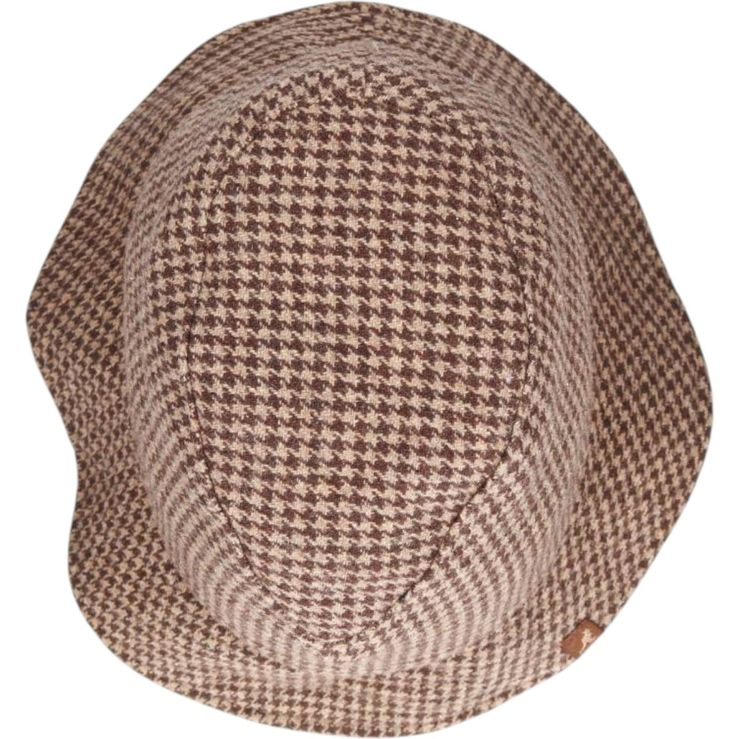 Kangol Heritage Houndstooth Pattern Bucket Hat, One Size Fits Most unclear brown type Vintage Second Hand