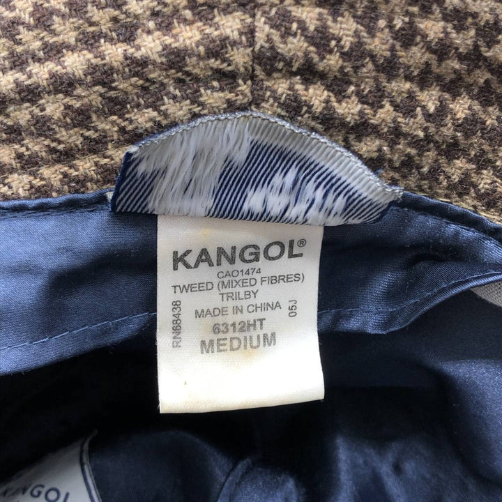 Kangol Heritage Houndstooth Pattern Bucket Hat, One Size Fits Most unclear brown type Vintage Second Hand