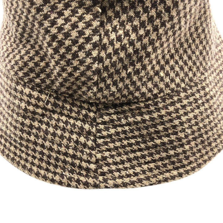 Kangol Heritage Houndstooth Pattern Bucket Hat, One Size Fits Most unclear brown type Vintage Second Hand