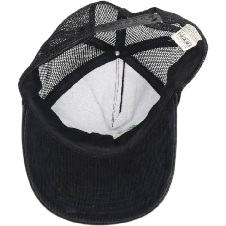 ~1990'S AJM Agriculture Financial Services Corporation Corduroy Mesh Cap, One Size Fits All cotton black type Vintage Second Hand