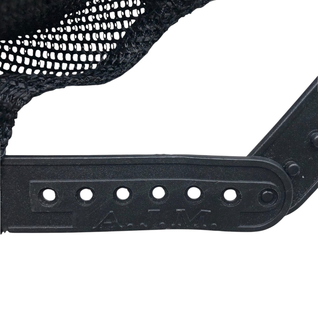 ~1990'S AJM Agriculture Financial Services Corporation Corduroy Mesh Cap, One Size Fits All cotton black type Vintage Second Hand