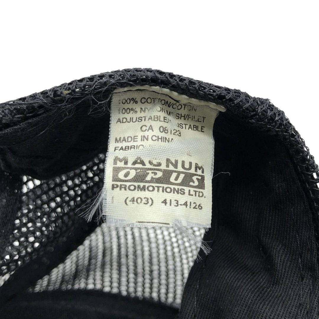 ~1990'S AJM Agriculture Financial Services Corporation Corduroy Mesh Cap, One Size Fits All cotton black type Vintage Second Hand