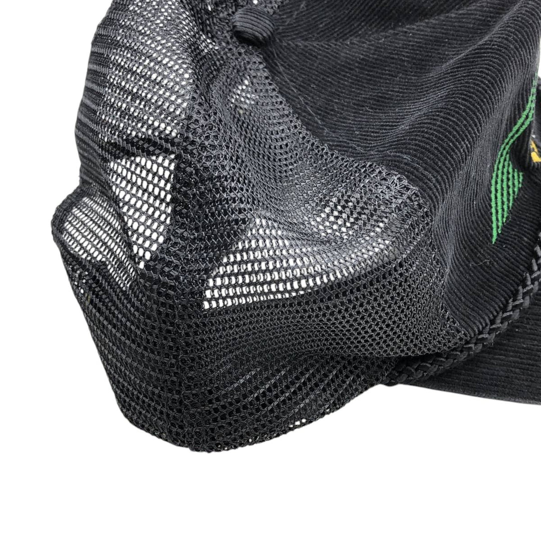 ~1990'S AJM Agriculture Financial Services Corporation Corduroy Mesh Cap, One Size Fits All cotton black type Vintage Second Hand