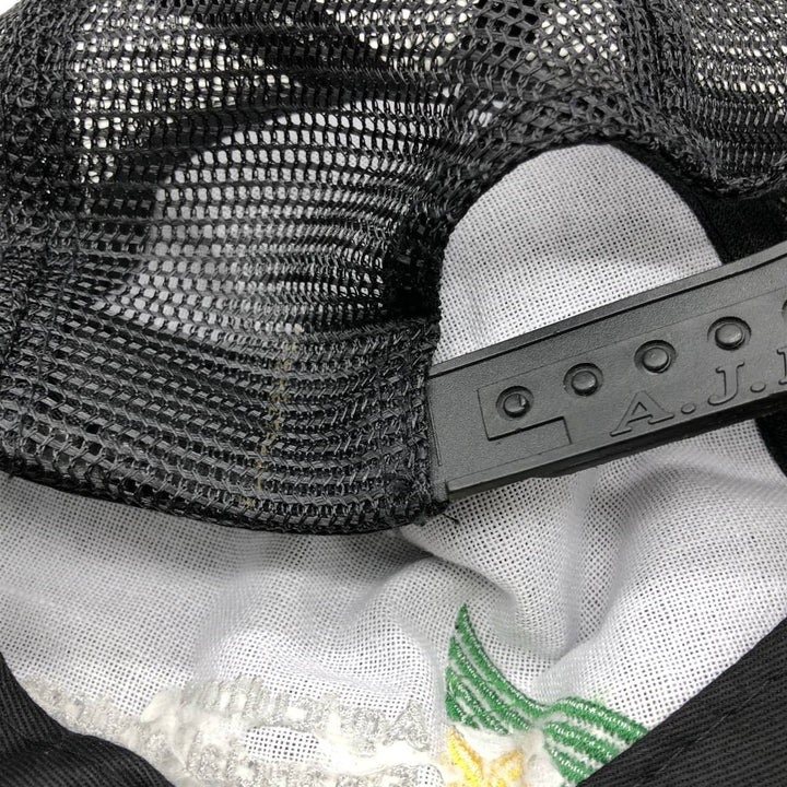 ~1990'S AJM Agriculture Financial Services Corporation Corduroy Mesh Cap, One Size Fits All cotton black type Vintage Second Hand