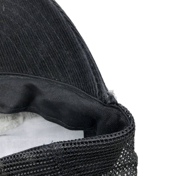 ~1990'S AJM Agriculture Financial Services Corporation Corduroy Mesh Cap, One Size Fits All cotton black type Vintage Second Hand