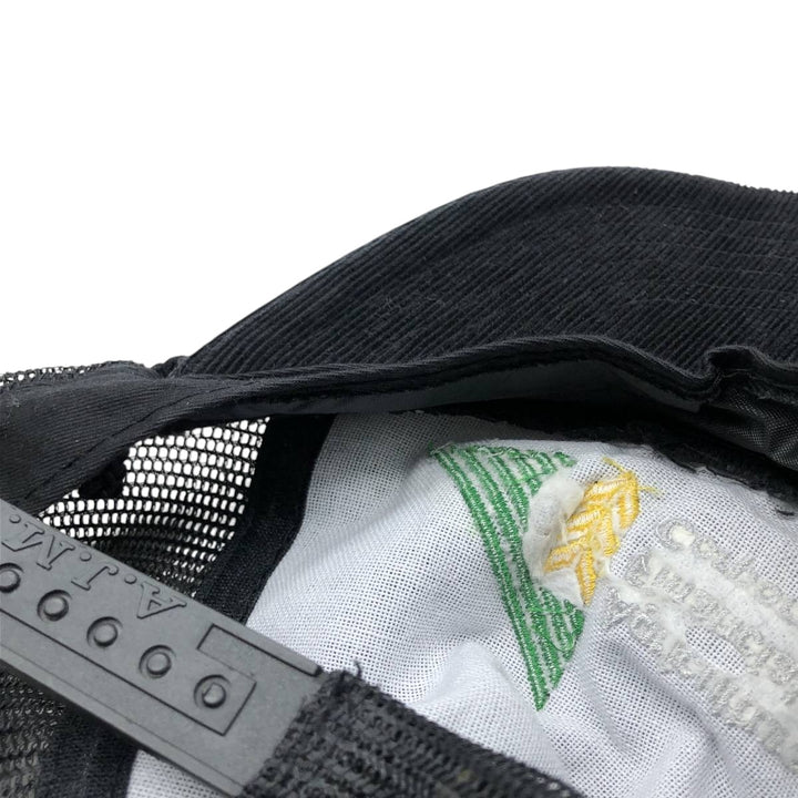 ~1990'S AJM Agriculture Financial Services Corporation Corduroy Mesh Cap, One Size Fits All cotton black type Vintage Second Hand