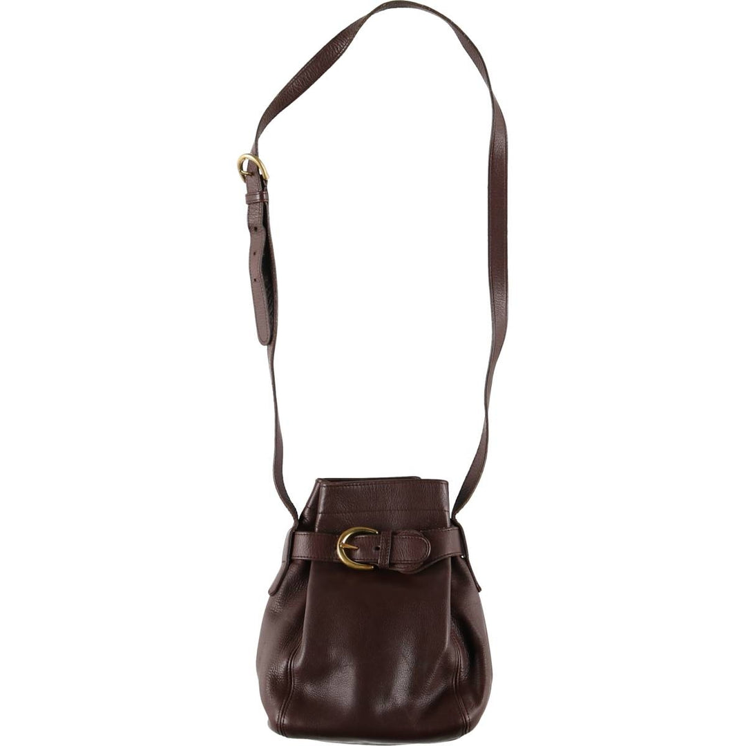 90'S Coach Old Coach Shoulder Bag, Made in USA, Vintage genuine leather brown type Vintage Second Hand