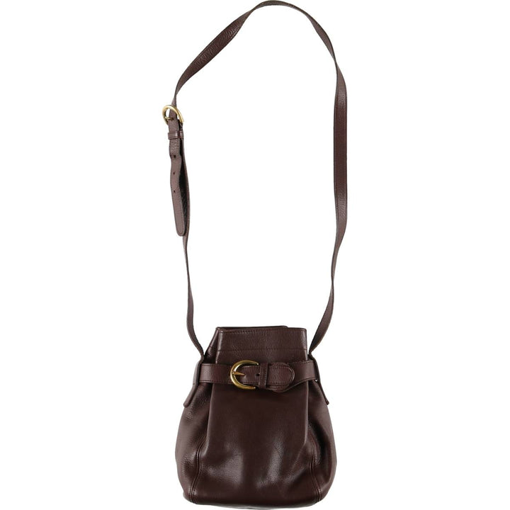 90'S Coach Old Coach Shoulder Bag, Made in USA, Vintage genuine leather brown type Vintage Second Hand