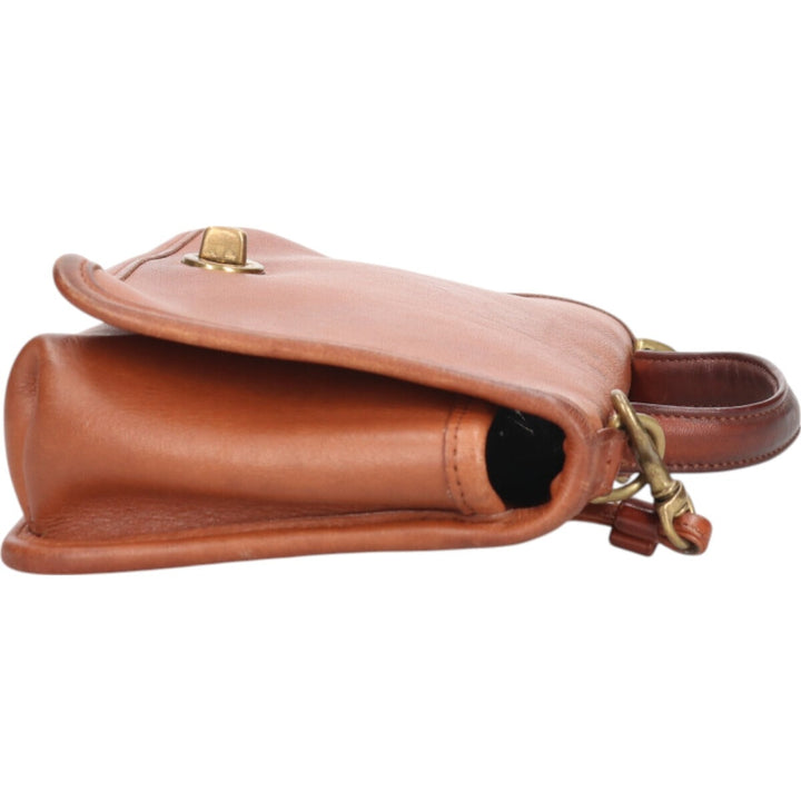 Vintage 1980'S Coach Old Coach Turnlock 2-Way Shoulder Bag, Made in USA genuine leather brown type Vintage Second Hand