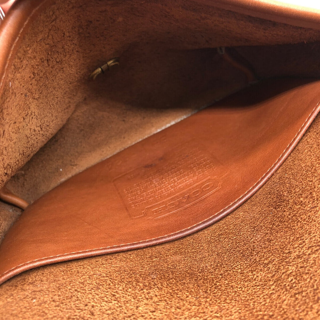 Vintage 1980'S Coach Old Coach Turnlock 2-Way Shoulder Bag, Made in USA genuine leather brown type Vintage Second Hand