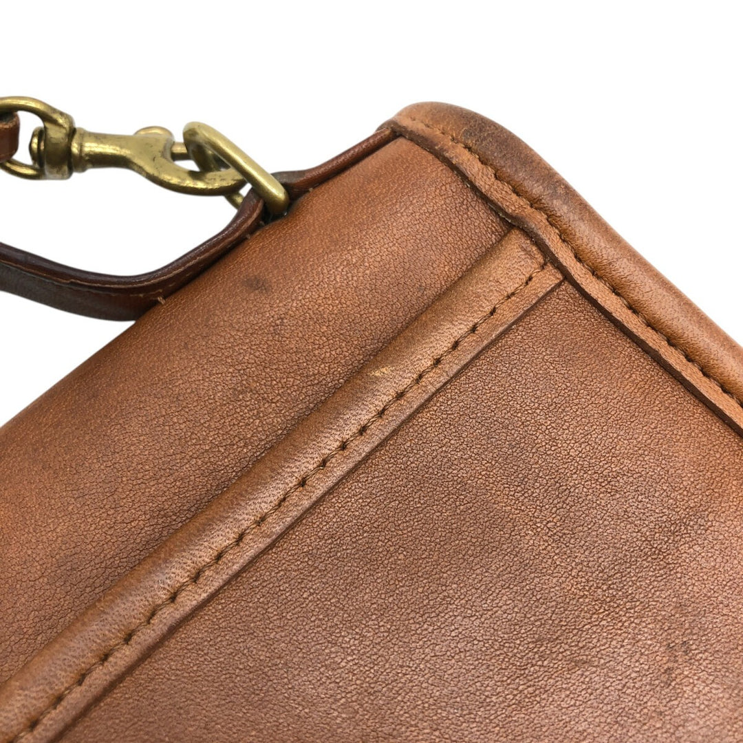 Vintage 1980'S Coach Old Coach Turnlock 2-Way Shoulder Bag, Made in USA genuine leather brown type Vintage Second Hand