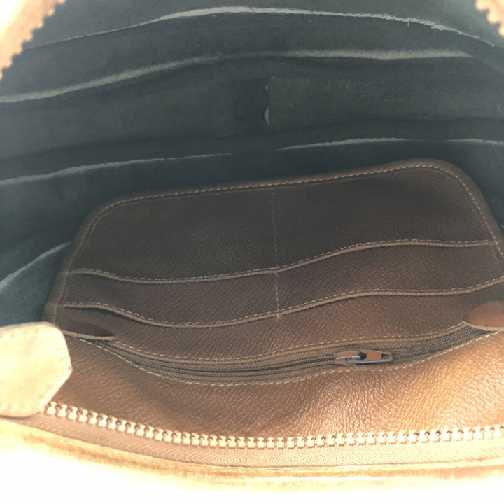 DOONEY AND BOURKE Shoulder Bag genuine leather brown type Vintage Second Hand