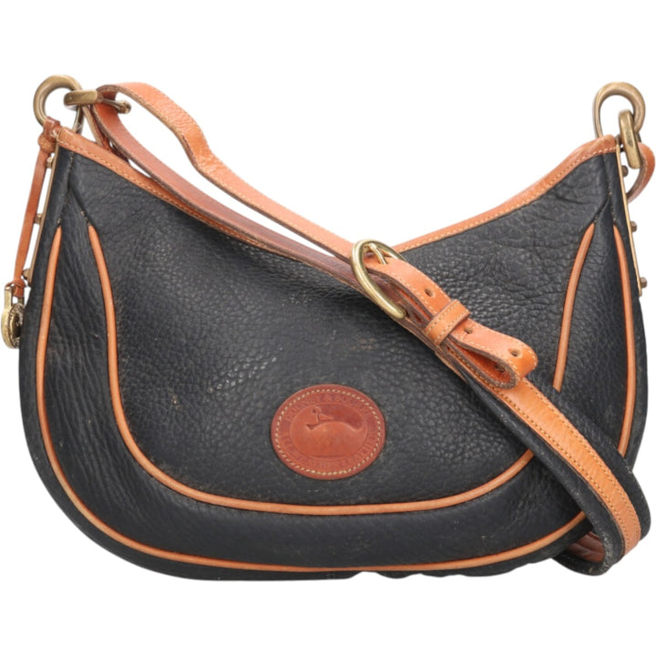 Dooney and Bourke Shoulder Bag Made in USA genuine leather brown type Vintage Second Hand