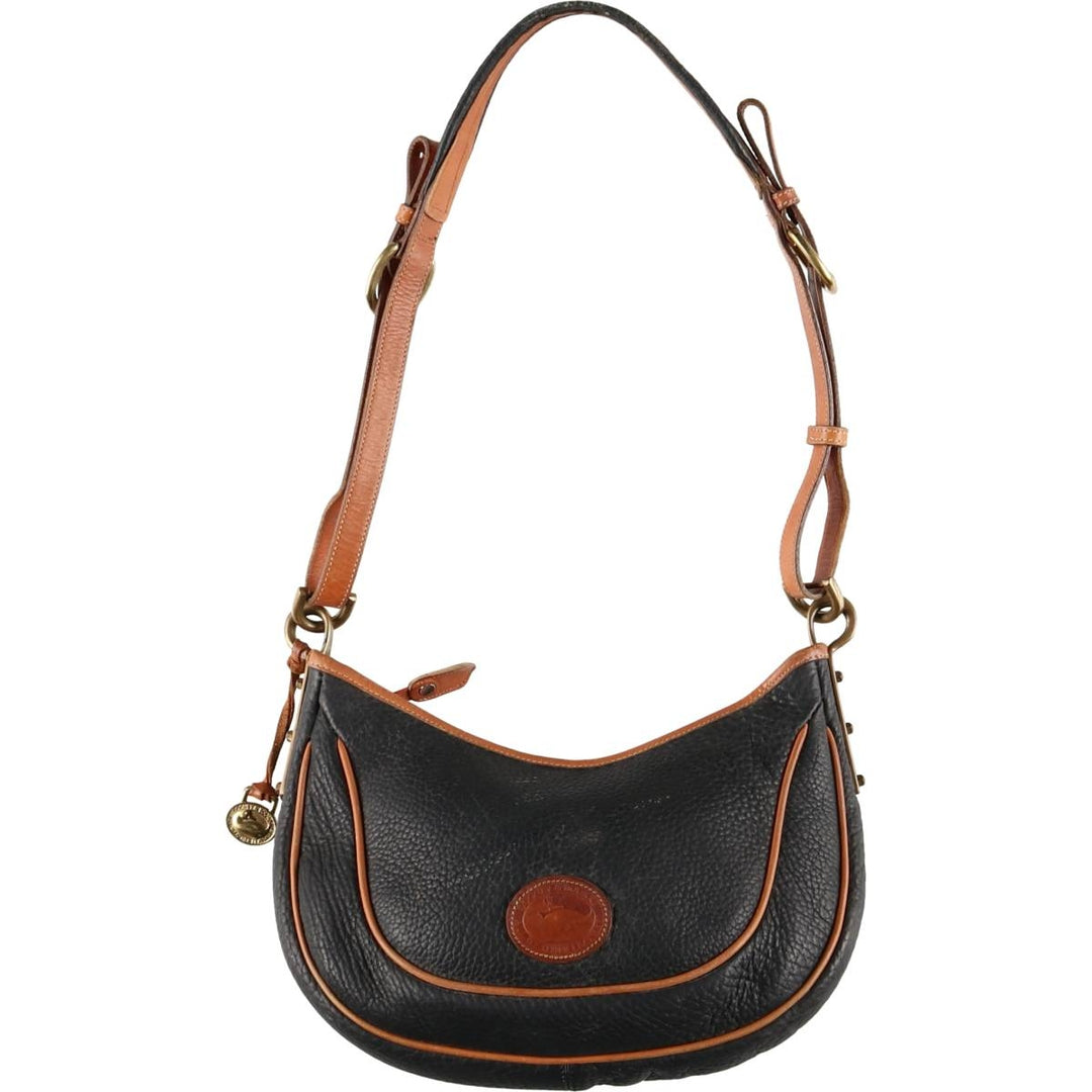 Dooney and Bourke Shoulder Bag Made in USA genuine leather brown type Vintage Second Hand