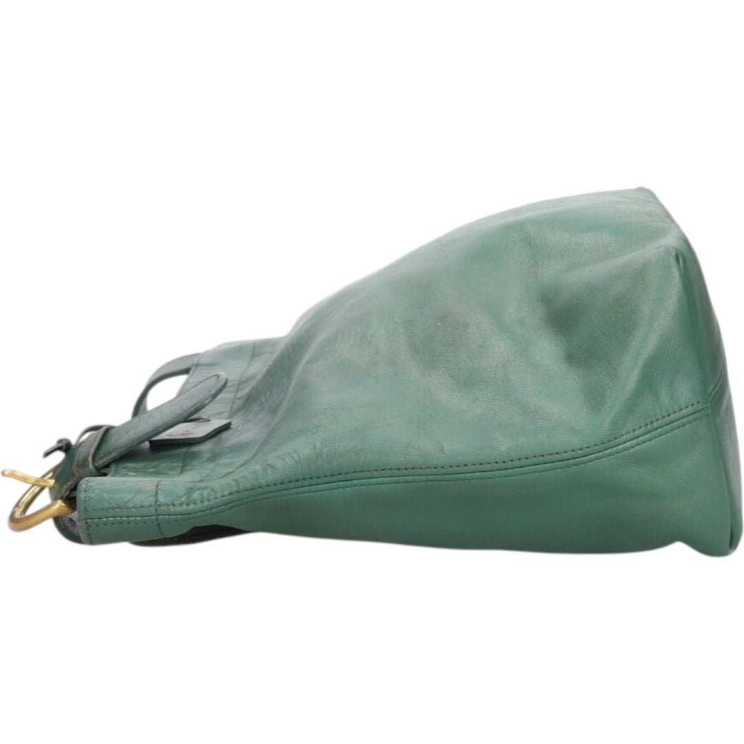 90'S Coach Old Coach Tote Bag Vintage genuine leather green type Vintage Second Hand