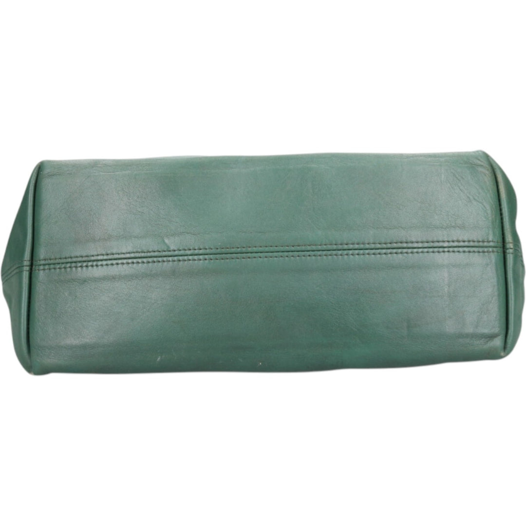 90'S Coach Old Coach Tote Bag Vintage genuine leather green type Vintage Second Hand
