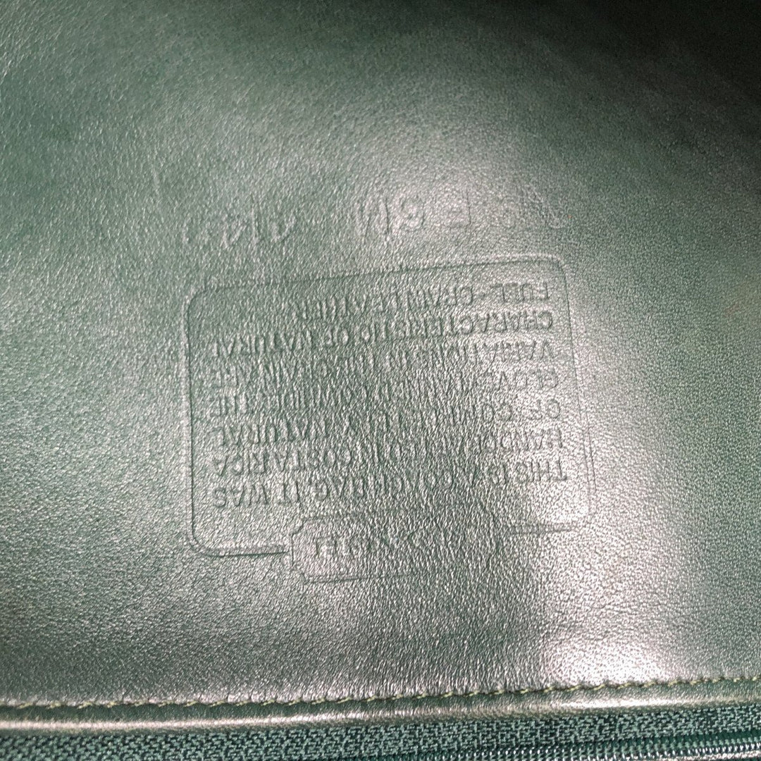 90'S Coach Old Coach Tote Bag Vintage genuine leather green type Vintage Second Hand