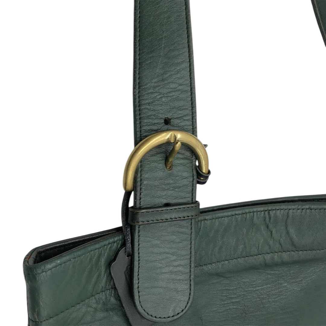 90'S Coach Old Coach Tote Bag Vintage genuine leather green type Vintage Second Hand