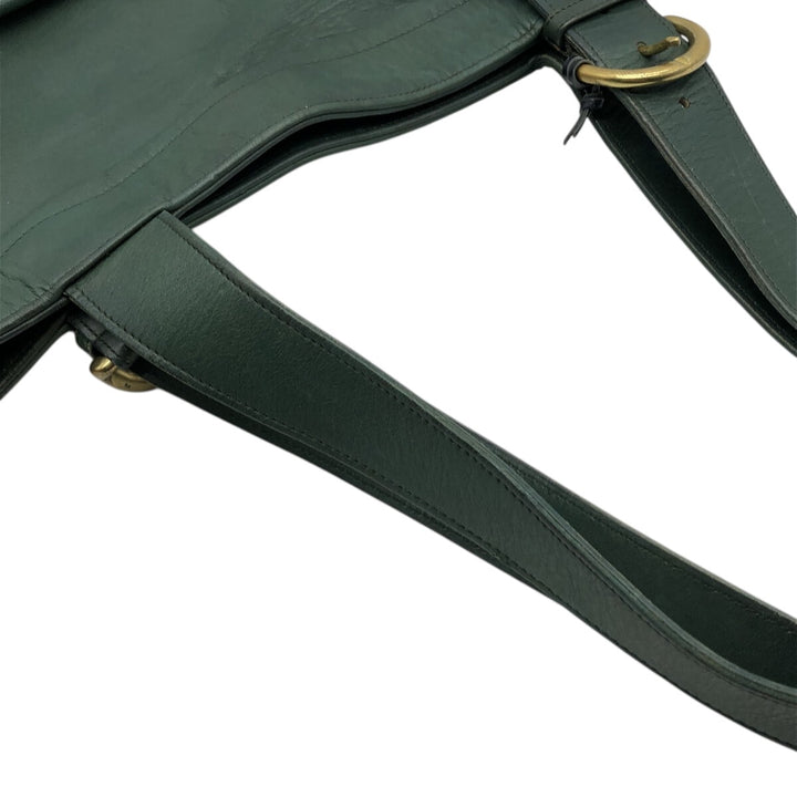 90'S Coach Old Coach Tote Bag Vintage genuine leather green type Vintage Second Hand