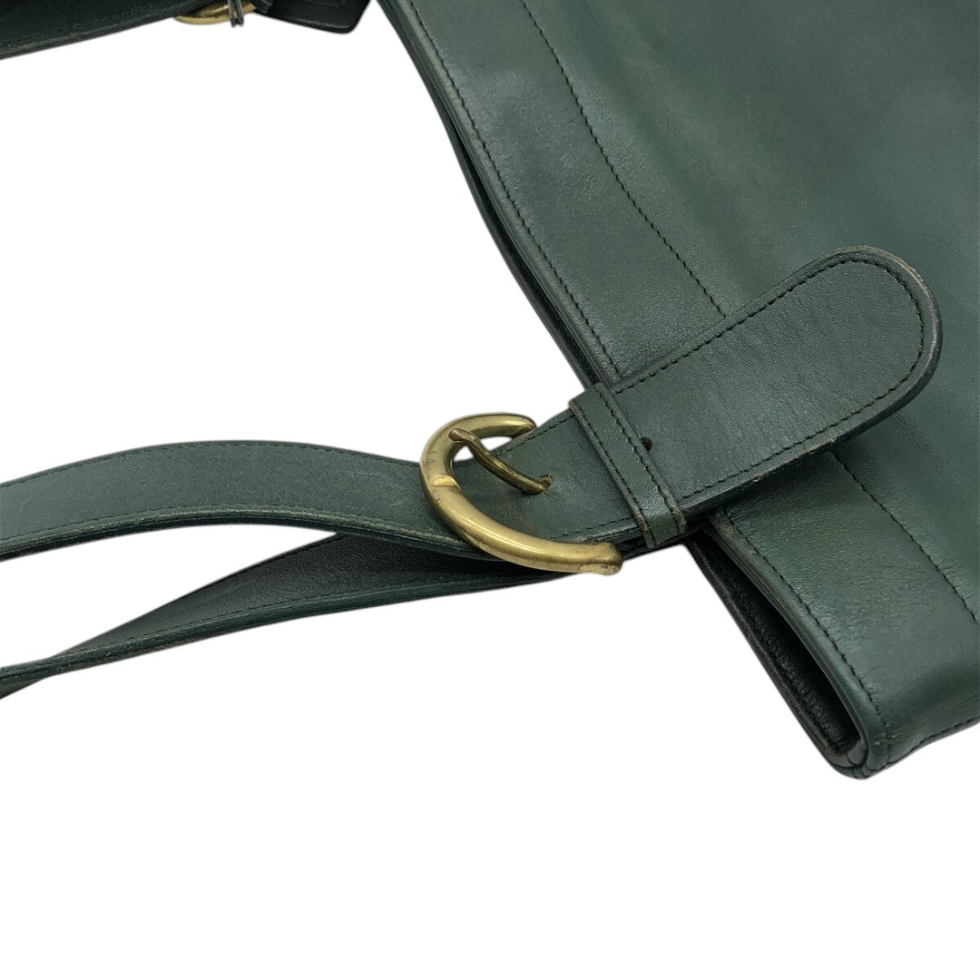 90'S Coach Old Coach Tote Bag Vintage genuine leather green type Vintage Second Hand