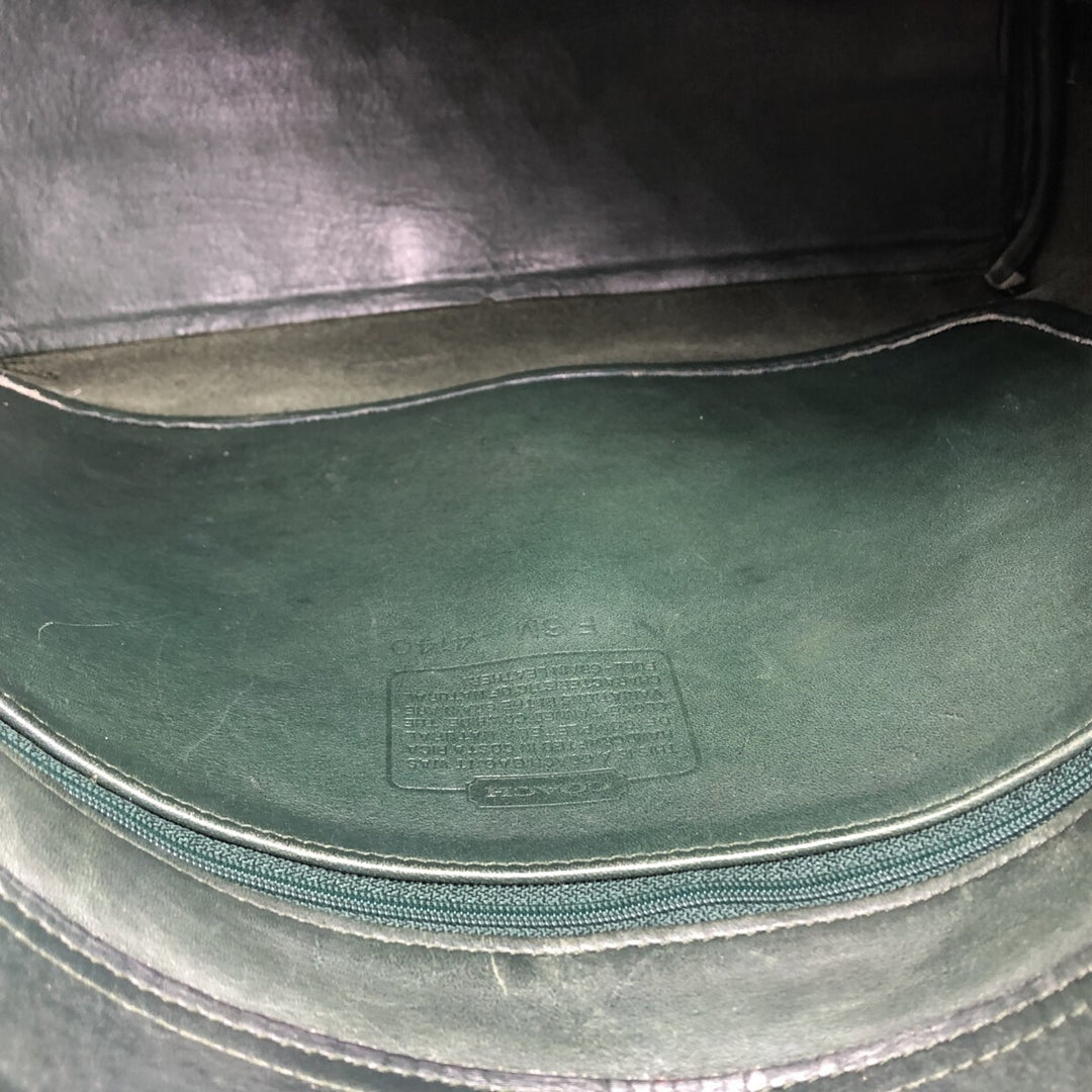 90'S Coach Old Coach Tote Bag Vintage genuine leather green type Vintage Second Hand