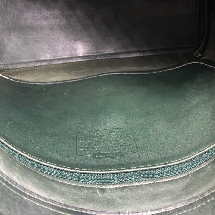 90'S Coach Old Coach Tote Bag Vintage genuine leather green type Vintage Second Hand