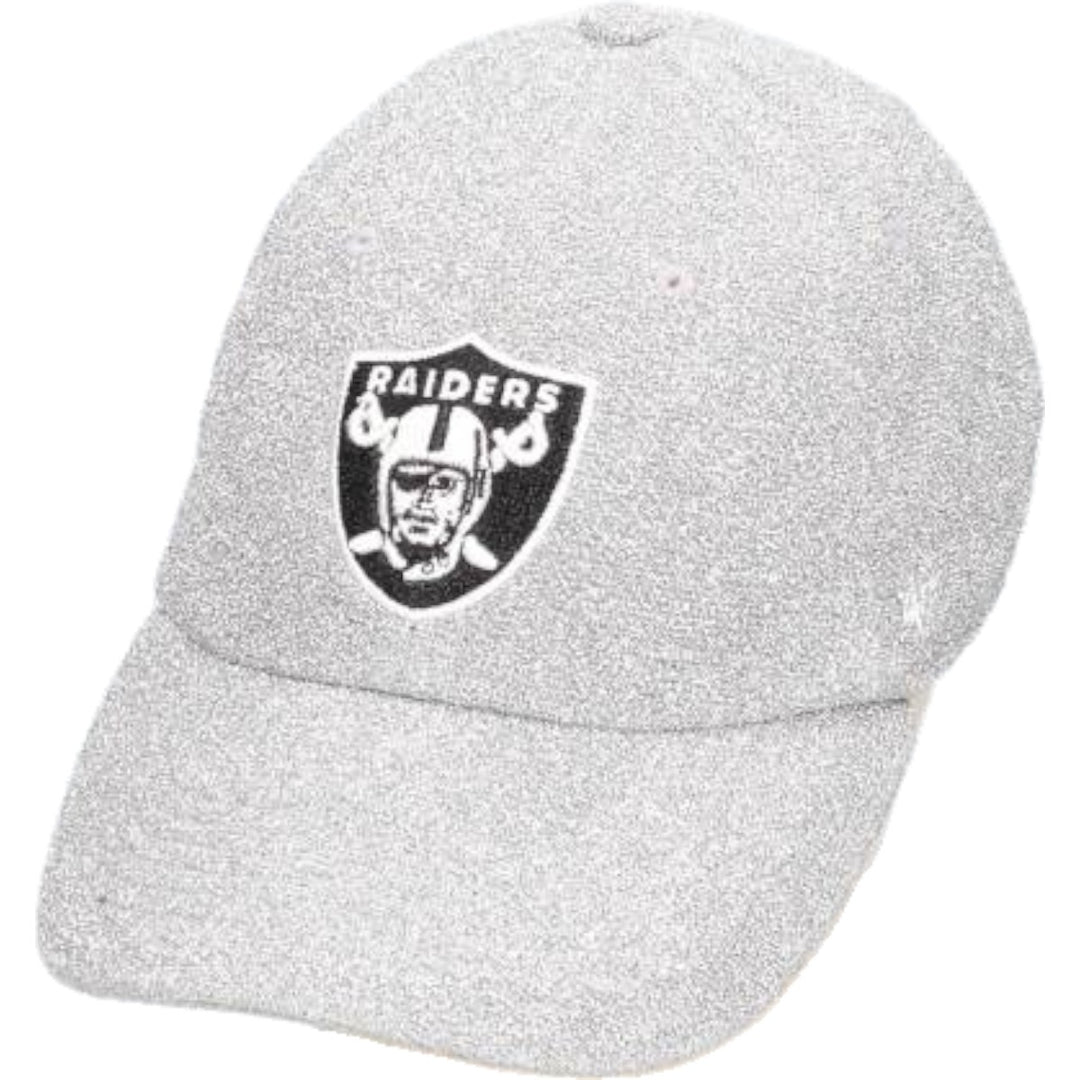 #47 NFL LAS VEGAS RAIDERS Baseball Cap (One Size Fits All) polyester Silver type Vintage Second Hand