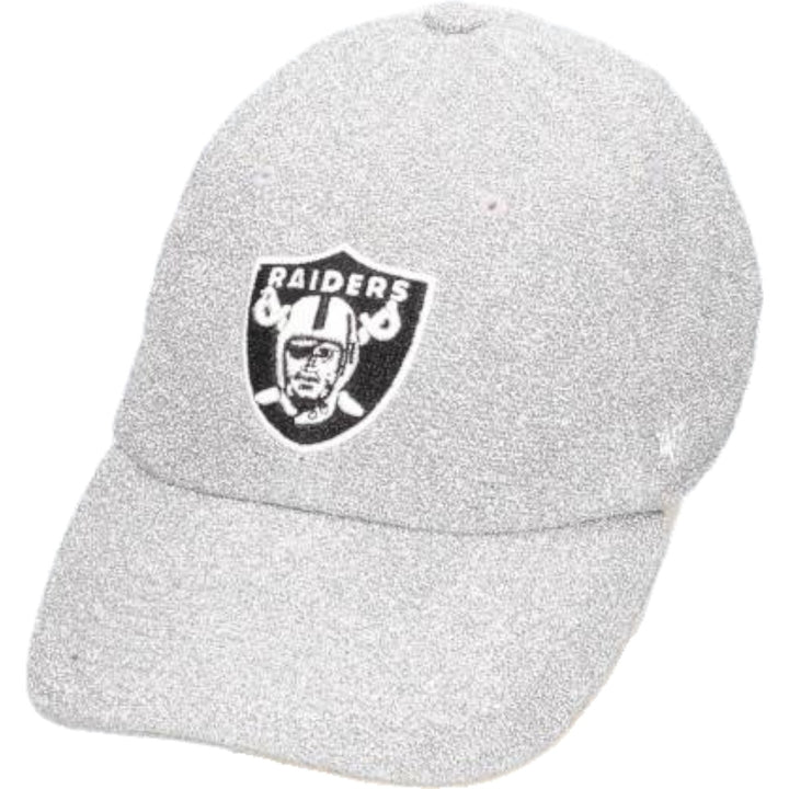 #47 NFL LAS VEGAS RAIDERS Baseball Cap (One Size Fits All) polyester Silver type Vintage Second Hand
