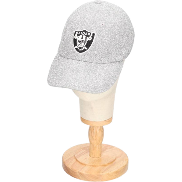 #47 NFL LAS VEGAS RAIDERS Baseball Cap (One Size Fits All) polyester Silver type Vintage Second Hand