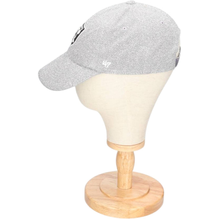 #47 NFL LAS VEGAS RAIDERS Baseball Cap (One Size Fits All) polyester Silver type Vintage Second Hand