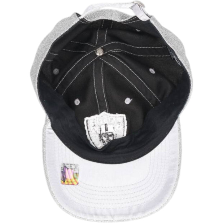 #47 NFL LAS VEGAS RAIDERS Baseball Cap (One Size Fits All) polyester Silver type Vintage Second Hand