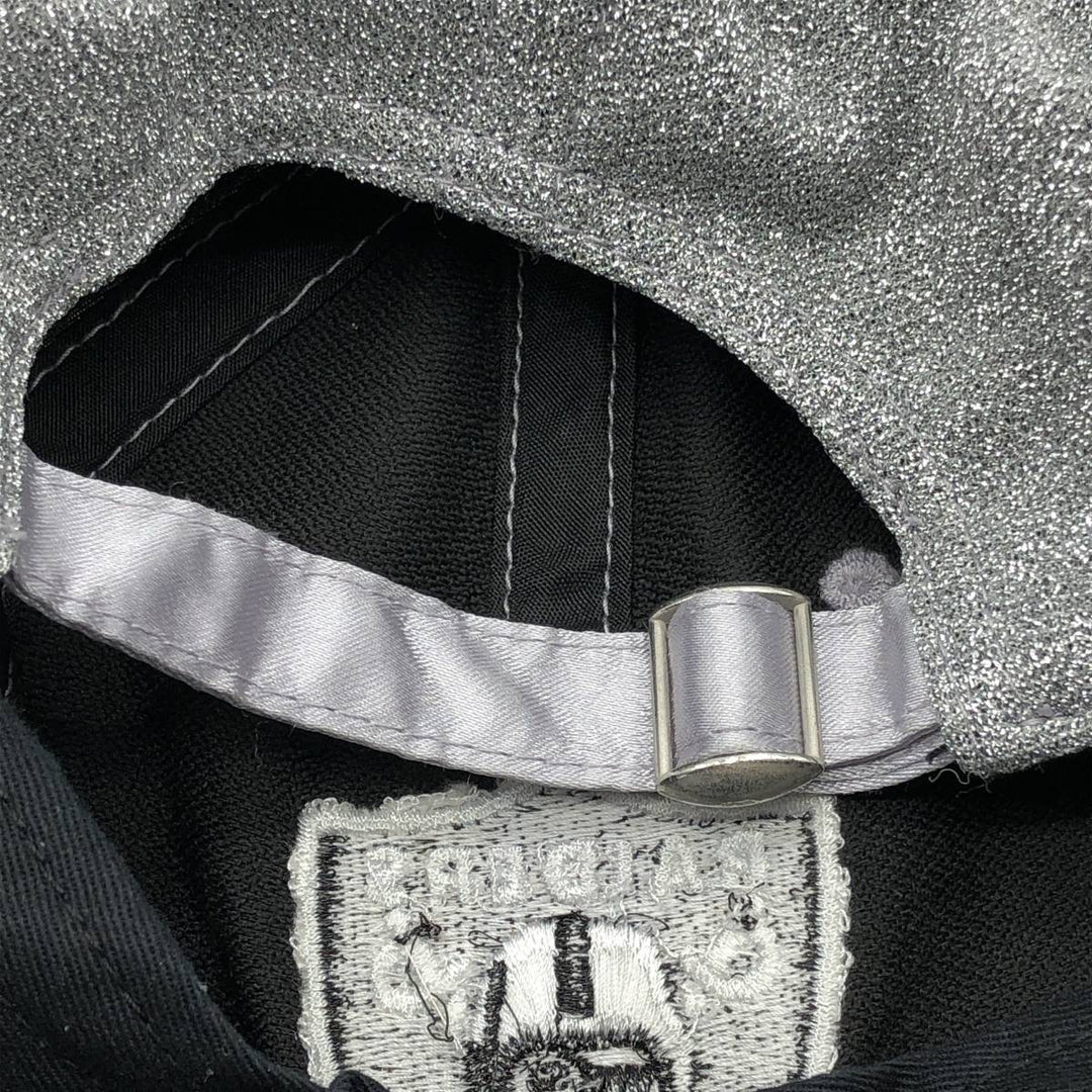 #47 NFL LAS VEGAS RAIDERS Baseball Cap (One Size Fits All) polyester Silver type Vintage Second Hand