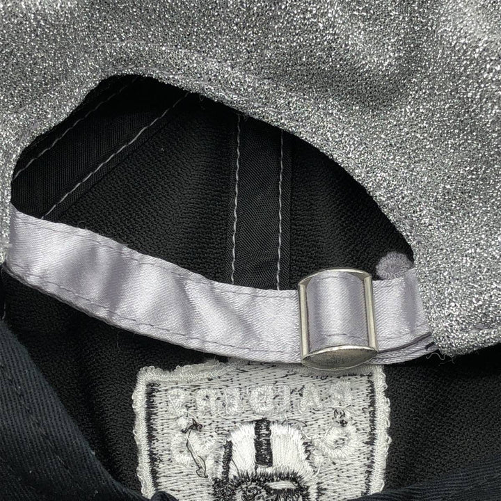 #47 NFL LAS VEGAS RAIDERS Baseball Cap (One Size Fits All) polyester Silver type Vintage Second Hand